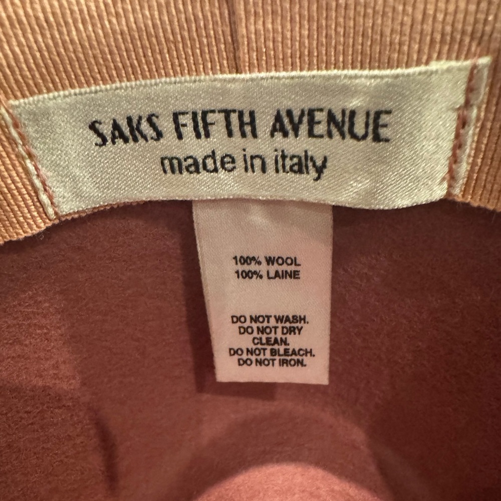 Saks Fifth Avenue Dusty Rose Rancher Hat - Picture 3 of 4